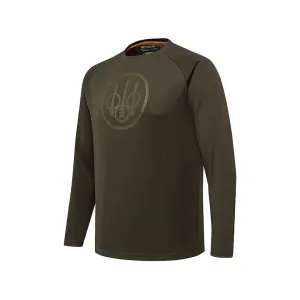 Beretta Men's Ortles Long Sleeve Crew Neck T Shirt Green Moss 2XL