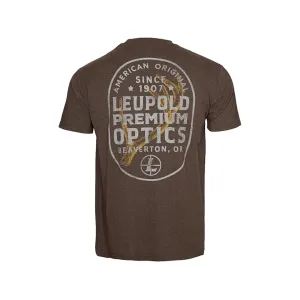 Leupold Men's Antler Stamp Short Sleeve Crew Neck T Shirt Brown Heather 2XL
