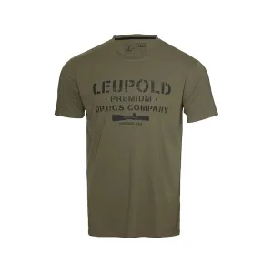 Leupold Men's Stencil Short Sleeve Crew Neck T Shirt Light Olive Medium