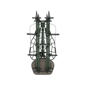 Novix Helo Hang On Treestand Hunt Ready System with Climbing Sticks OD Green