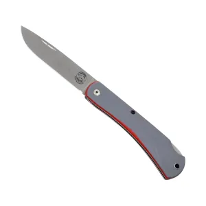 White River Knives Mudbug Pocket Knife 3.5" Straightback CPM MagnaCut Stonewashed Blade G-10 Handle Gray