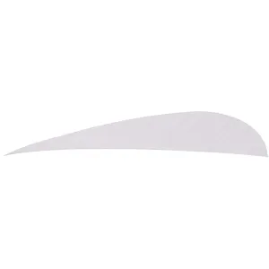 Trueflight Feathers Parabolic Feather White 4" Right Wing 100PK