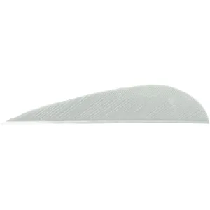 Trueflight Feathers Parabolic Feather White 3" Left Wing 100PK