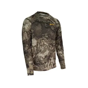 Muddy Outdoors Men's MTX Long Sleeve Crew Neck Shirt Veil Canyon Gray Medium