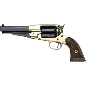 Pietta 1858 Remington New Model Army Sheriff Black Powder Revolver 44 Caliber 5.5" Blued Barrel Brass Frame Walnut Grip