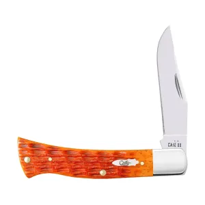 Case Axe Handle Pocket Knife 2.74" Clip Point Tru-Sharp Polished Blade Crandall Jigged Bone Handle Tequila Sunrise