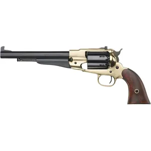 Pietta 1858 Remington New Model Army Target Model Black Powder Revolver 44 Caliber 8" Blued Barrel Brass Frame Walnut Grip