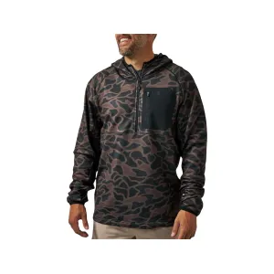 Burlebo Men's Blaze Tech Quarter Zip Hoodie Bendita Camo Large
