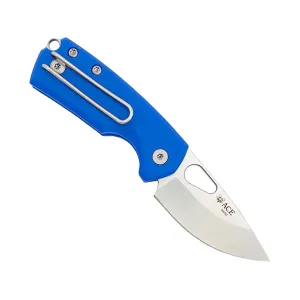 GiantMouse ACE Tipsy Pocket Knife 1.9" Drop Point Bohler N690 Stonewashed Blade G-10 Handle Blue