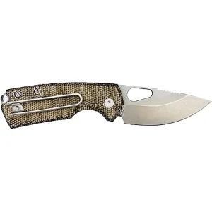GiantMouse ACE Tipsy Pocket Knife 1.9" Drop Point Bohler N690 Stonewashed Blade Canvas Micarta Handle Green