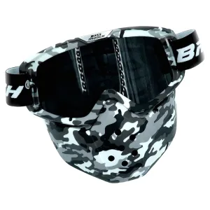 BassMooch Men's M5 Tournament Face Mask Gray Camo One Size Fits Most