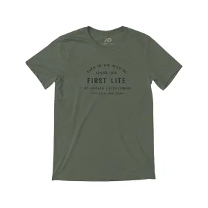 First Lite Men's Standard Issue 2.0 Short Sleeve Crew Neck T Shirt Artichoke Medium