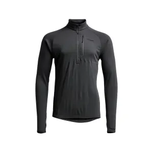 Sitka Gear Men's Core 220 Long Sleeve Half Zip Merino Wool Base Layer Shirt Lead Large