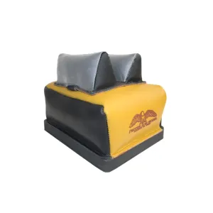 Protektor Flat Top Dr.Bumble Bee Super Slick Silver Bunny Ear Rear Shooting Rest Bag Leather Black and Yellow Filled