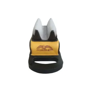 Protektor Custom Bumble Bee Dr Super Slick Silver Rabbit Ear Rear Shooting Rest Bag with Carry Handle Leather Black and Yellow Filled