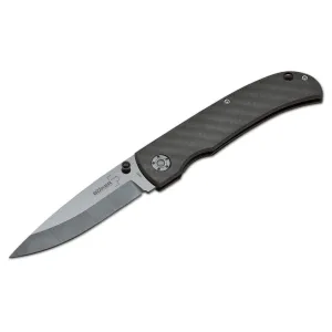 Boker Knives Anti-Gravity Pocket Knife 3.25" Drop Point Ceramic Black Blade Carbon Fiber Handle Black