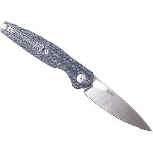 GiantMouse ACE REO Folding Knife 3.325" Drop Point CPM MagnaCut Satin Blade Micarta Handle Denim