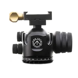 Two Vets Tripods 44mm Ball Head Dual Tension ARCA Adapter with Area 419 ARCALOCK Clamp