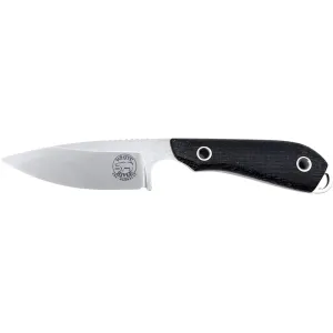 White River Knives M1 Caper Fixed Blade Knife 3" Drop Point CPM MagnaCut Stonewashed Blade Micarta Handle Black
