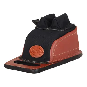 Edgewood Original Rear Shooting Rest Bag Tall with Short Ears 3/8" Width and Grab Handle Leather and Nylon Black Unfilled