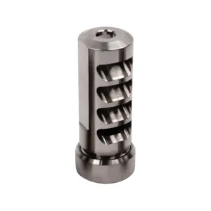 Salmon River Solutions Ti Pro 4 Muzzle Brake 30 Caliber 5/8"-24 Thread .860" Dia Titanium with Self Timer