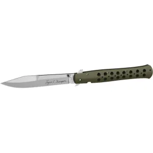 Cold Steel Limited Edition Lynn Thompson Signature Ti-Lite Pocket Knife 6" Clip Point CPM S35VN Satin Blade G-10 Handle Olive Drab