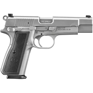 FN High Power 9mm Luger Pistol 4.7" Barrel 17+1 Round Stainless Slide Black Grip Stainless Frame