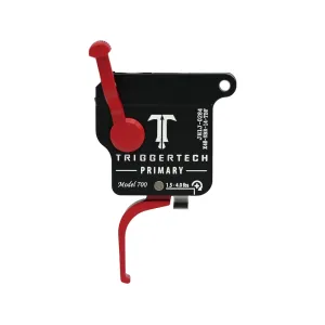 TriggerTech Primary Trigger Flat Bow Remington 700 Single Stage with Bolt Release, Safety Red