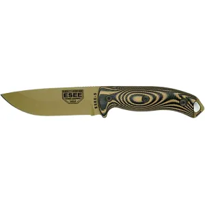 ESEE Knives ESEE-5 3D Fixed Blade Knife 5.25" Drop Point 1095 Dark Earth Blade G-10 Handle Black/Coyote