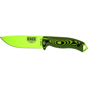 ESEE Knives ESEE-5 3D Fixed Blade Knife 5.25" Drop Point 1095 Venom Green Blade G-10 Handle Venom Green
