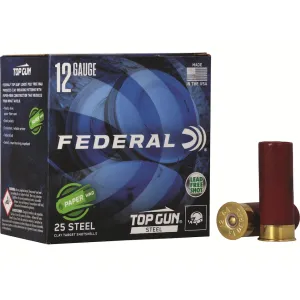 Federal Top Gun Paper Wad 12 Gauge Ammo 2-3/4" #7-1/2 Steel Shot 1 oz Case of 250 (10 Boxes of 25)