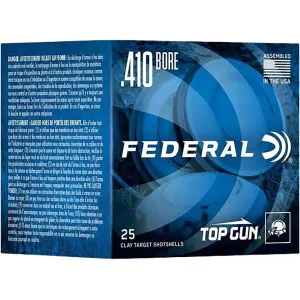 Federal Top Gun Sporting 410 Ammo 2-1/2" #7-1/2 Lead Shot 1/2 oz Case of 250 (10 Boxes of 25)