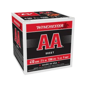 Winchester AA Target 410 Ammo 2-1/2" #9 Lead Shot 1/2 oz Case of 250 (10 Boxes of 25)