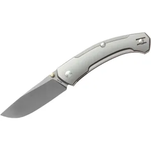 GiantMouse ACE Iona V2 Folding Knife 3" Drop Point CPM-S90V Satin Blade Titanium Handle Satin