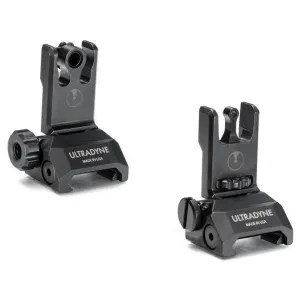 Ultradyne C2 AR-15 Sight Set Black with Folding Aperture