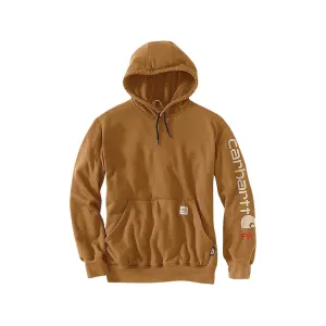 Carhartt Men's FR Force Loose Fit Midweight Logo Sleeve Hoodie Carhartt Brown Large Tall
