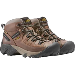 Keen Men's Targhee II Mid WP 6" Waterproof Hiking Boots Leather/Synthetic Shitake/Brindle 13 EE