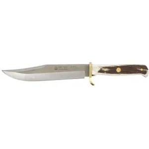 PUMA SGB Bowie Fixed Blade Knife 6.1" Clip Point DIN 1.4116 Satin Blade Bone Handle Stag