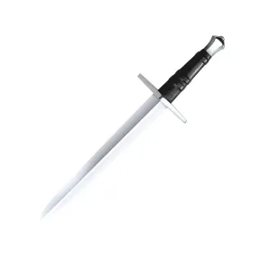 Cold Steel Hand and a Half Dagger 13" 1060 Carbon Steel Blade Leather Wrapped Handle Black