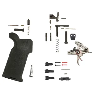 AR-STONER Duty Enhanced Lower Parts Kit with Magpul Magazine Release Button and MOE K2 Grip Black