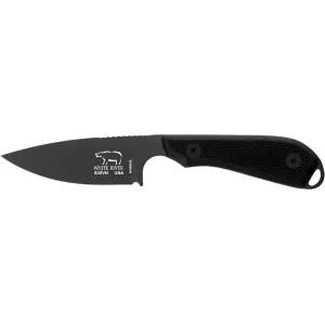 White River Knives M1 Pro Fixed Blade Knife 3" Drop Point CPM S35VN Black PVD Blade G-10 Handle Black