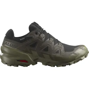 Salomon Speedcross 6 GTX Hiking Shoes Synthetic Black/Peat/Deep Lichen Green Men's 8.5 D