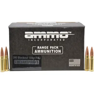 Ammo Inc. 300 AAC Blackout Ammo 150 Grain Full Metal Jacket Box of 200 Bulk