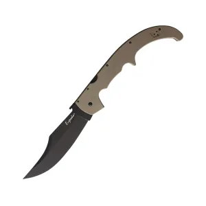 Cold Steel Espada XL Pocket Knife 7.5" Clip Point AUS-10 Black Blade G-10 Handle Dark Earth