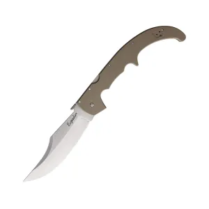 Cold Steel Espada XL Pocket Knife 7.5" Clip Point AUS-10 Satin Blade G-10 Handle Dark Earth