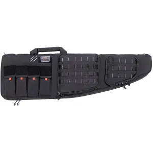 G.P.S. Tactical Double AR Rifle Case 43" with External Pistol Case Black