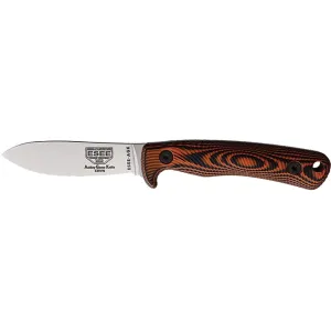 ESEE Knives Ashley Emerson Game Knife (AGK) Fixed Blade Knife 3.58" Drop Point CPM S35VN Stonewashed Blade G-10 Handle Black/Orange