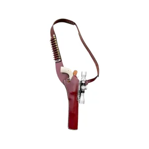 Triple K 606 Bandolier Chest Holster Right Hand Taurus Raging Hunter 10.5" Leather Walnut Oil