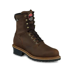 Irish Setter Men's Mesabi 8" Waterproof Work Boots Leather Brown 9.5 D
