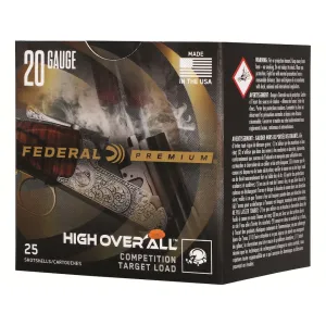 Federal Premium High Over All 20 Gauge Ammo 2-3/4" #7-1/2 Lead Shot 7/8 oz 1200fps Case of 250 (10 Boxes of 25)